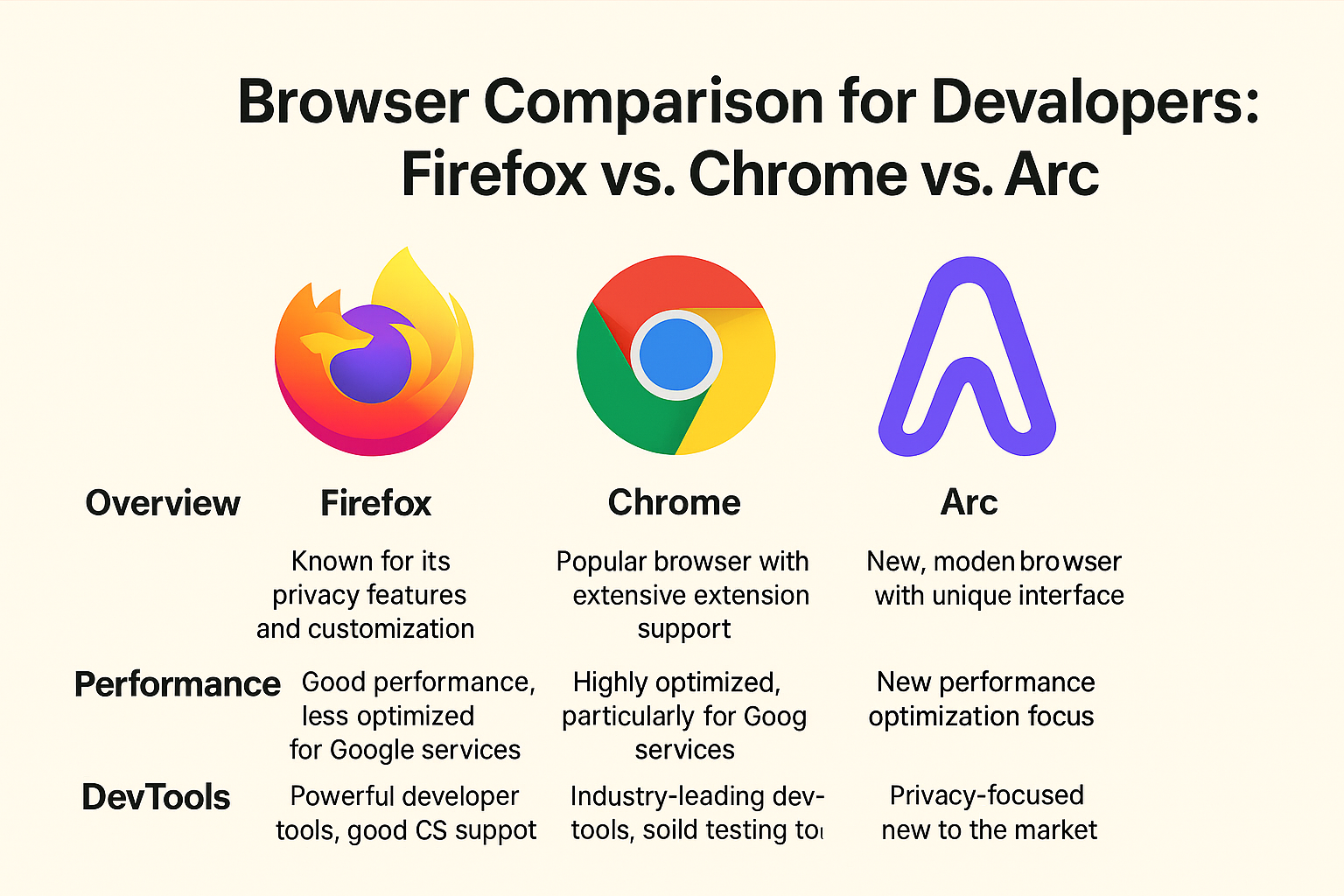 Best Browser for Developers: Firefox vs Chrome vs Arc
