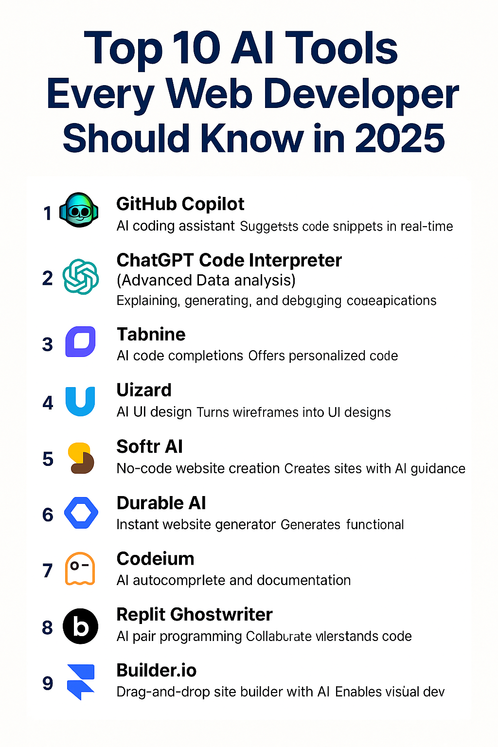 Top 10 AI tools