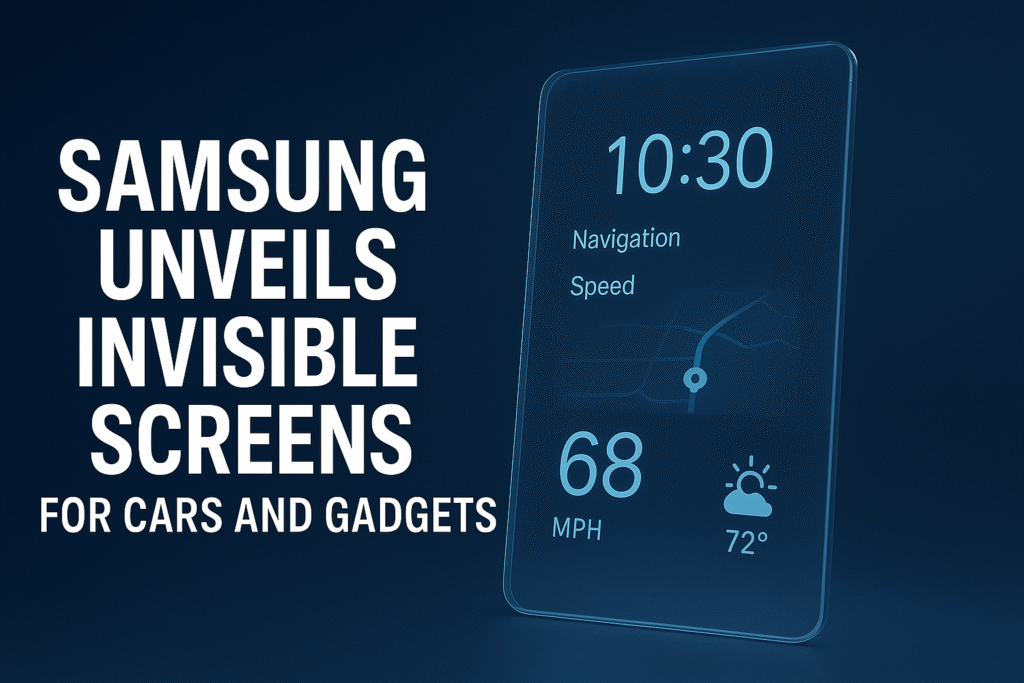 Samsung Unveils Invisible Screens for Cars and Gadgets