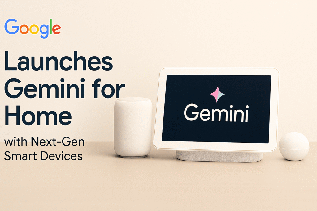 Google Launches Gemini for Home with Next-Gen Smart Devices