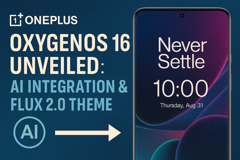 OnePlus OxygenOS 16 Unveiled: AI Integration & Flux 2.0 Theme